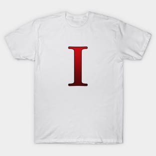 Red Roman Numeral 1 I T-Shirt